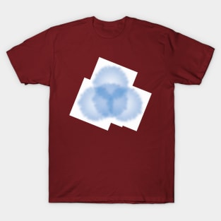 blue big dot faded T-Shirt
